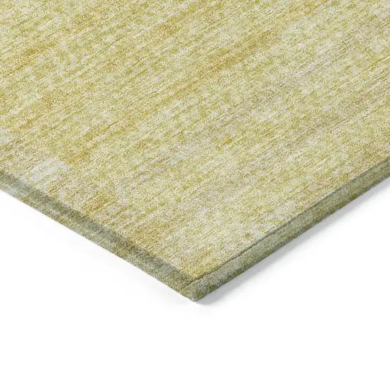 Gold Wheat And Ivory Striped Washable Indoor Outdoor Area Rug Photo 4