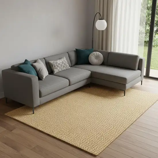 Gold Wool Area Rug Photo 1