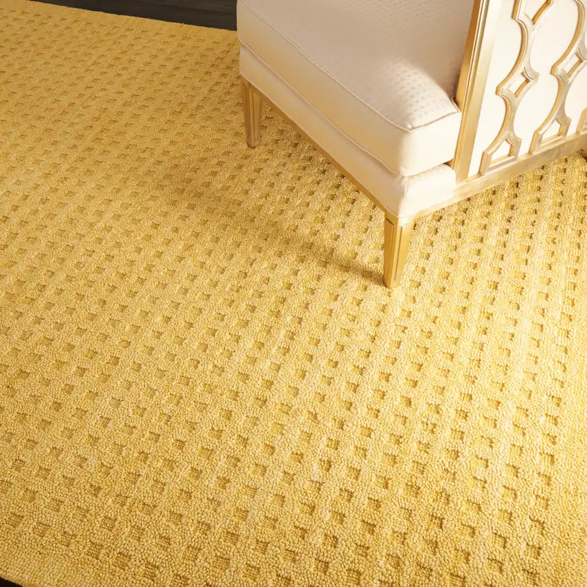 Gold Wool Area Rug Photo 5