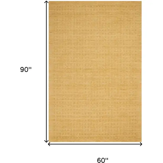 Gold Wool Area Rug Photo 3