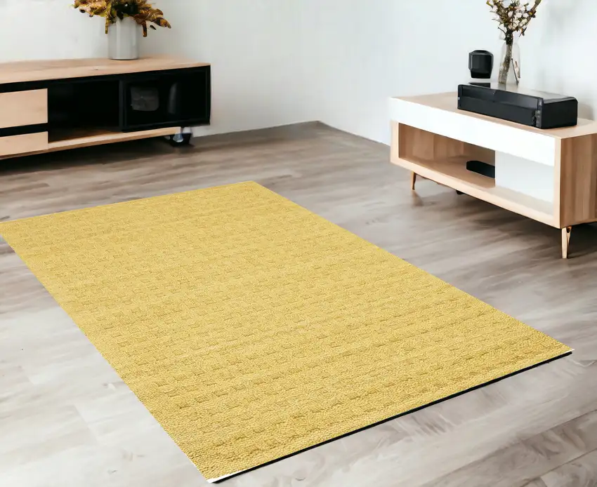 Gold Wool Area Rug Photo 1