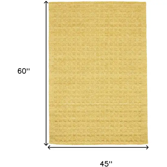 Gold Wool Area Rug Photo 3