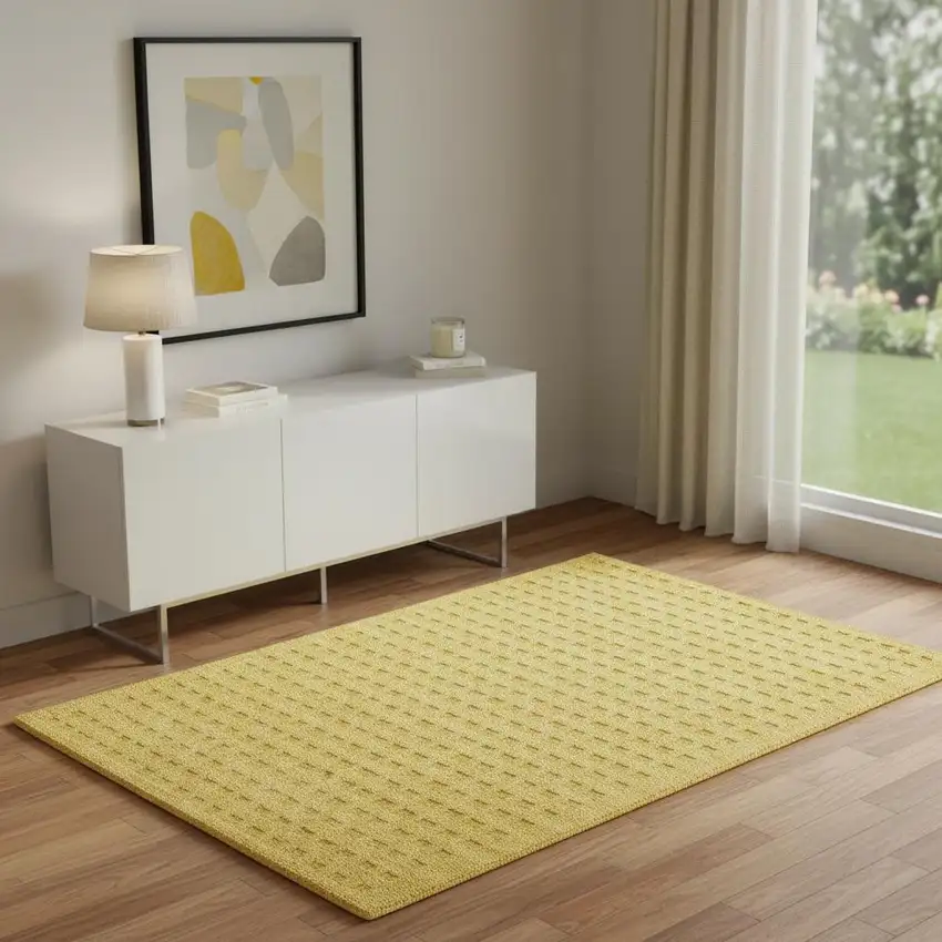 Gold Wool Area Rug Photo 1