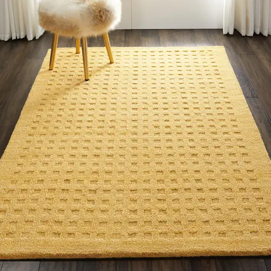Gold Wool Area Rug Photo 5