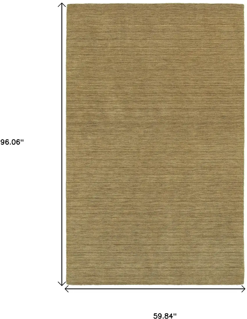 Gold Wool Hand Tufted Area Rug Photo 3