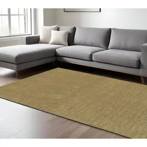 Photo of Gold Wool Hand Tufted Area Rug
