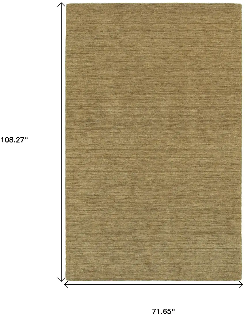 Gold Wool Hand Tufted Area Rug Photo 3