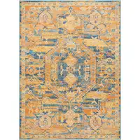 Photo of Gold and Blue Antique Area Rug