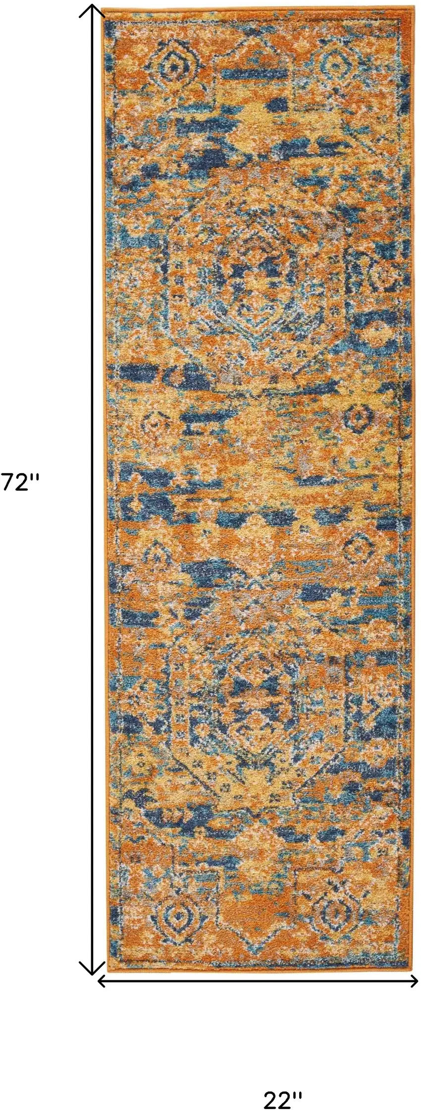 6' Sunset Power Loom Runner Rug Photo 9