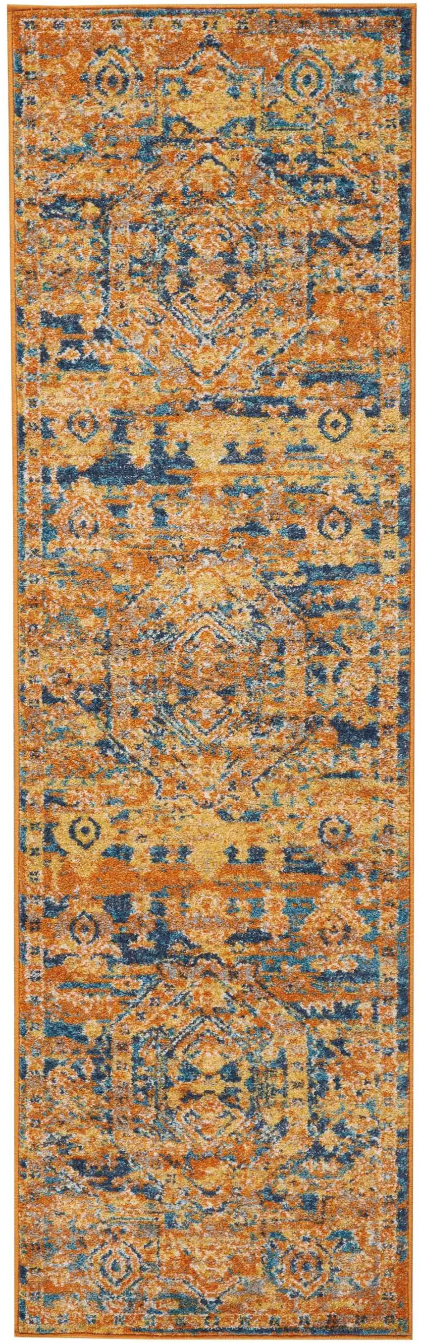 8' Sunset Power Loom Runner Rug Photo 6