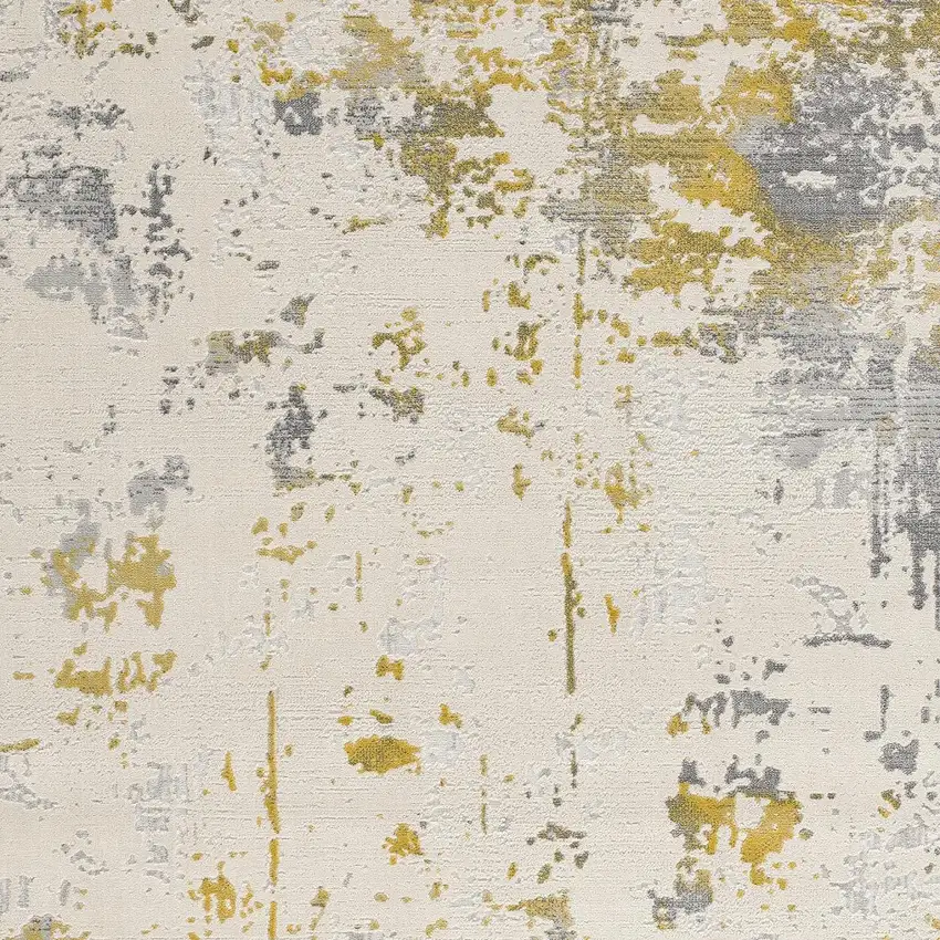 Gold Abstract Dhurrie Area Rug Photo 6