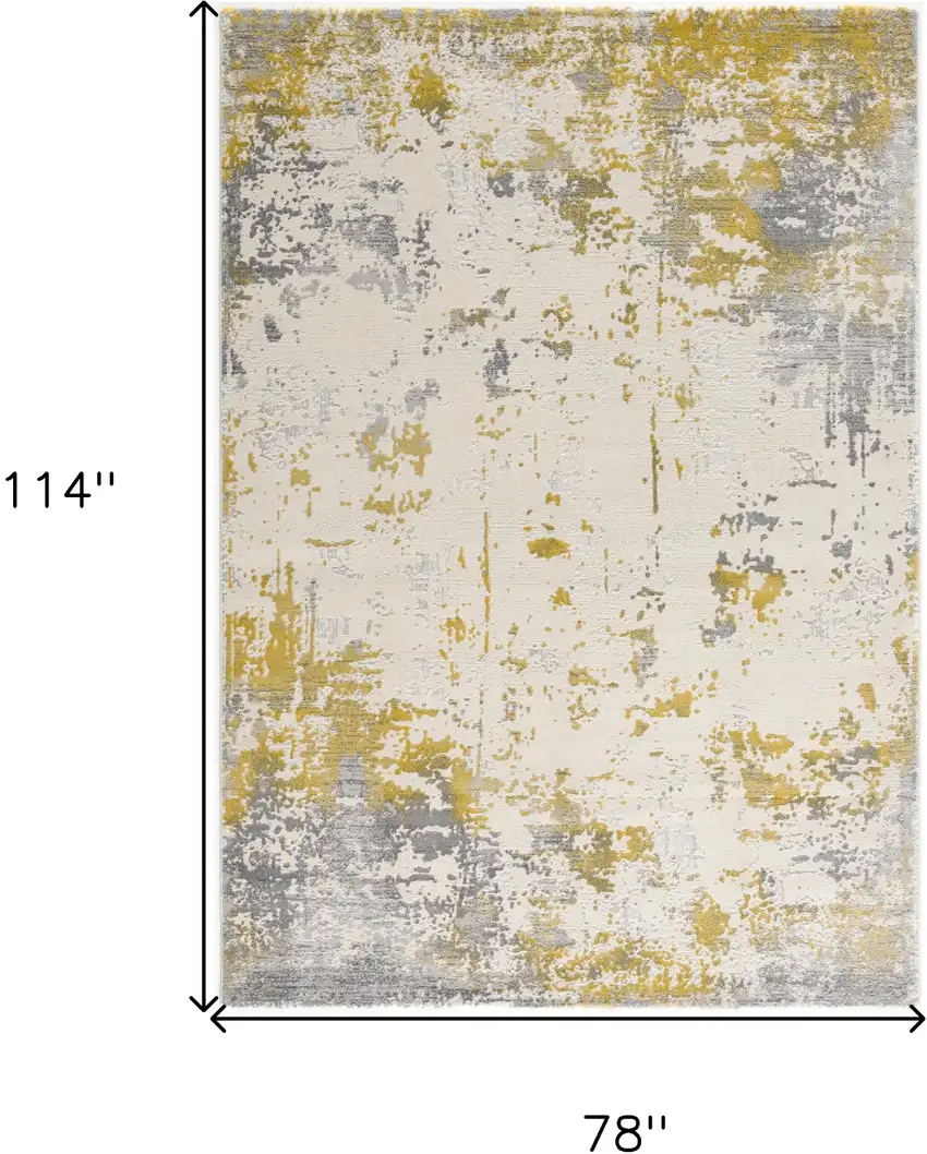 Gold Abstract Dhurrie Area Rug Photo 3