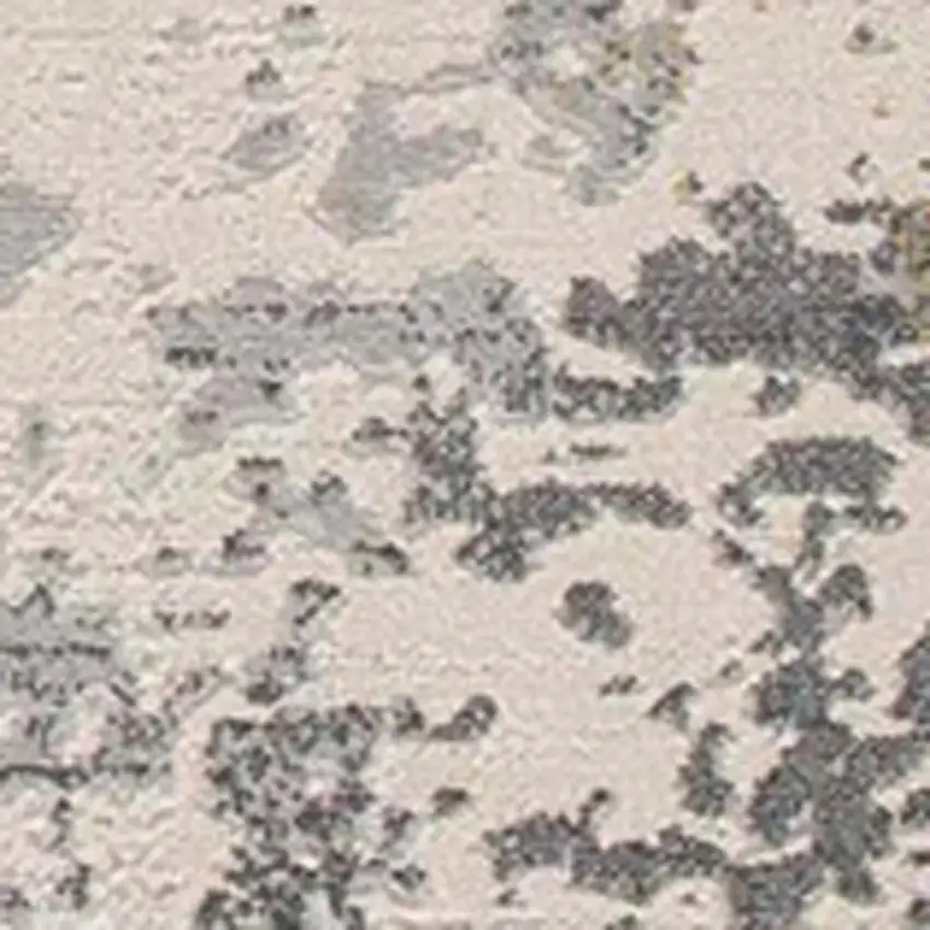 10' Gold Abstract Dhurrie Runner Rug Photo 4