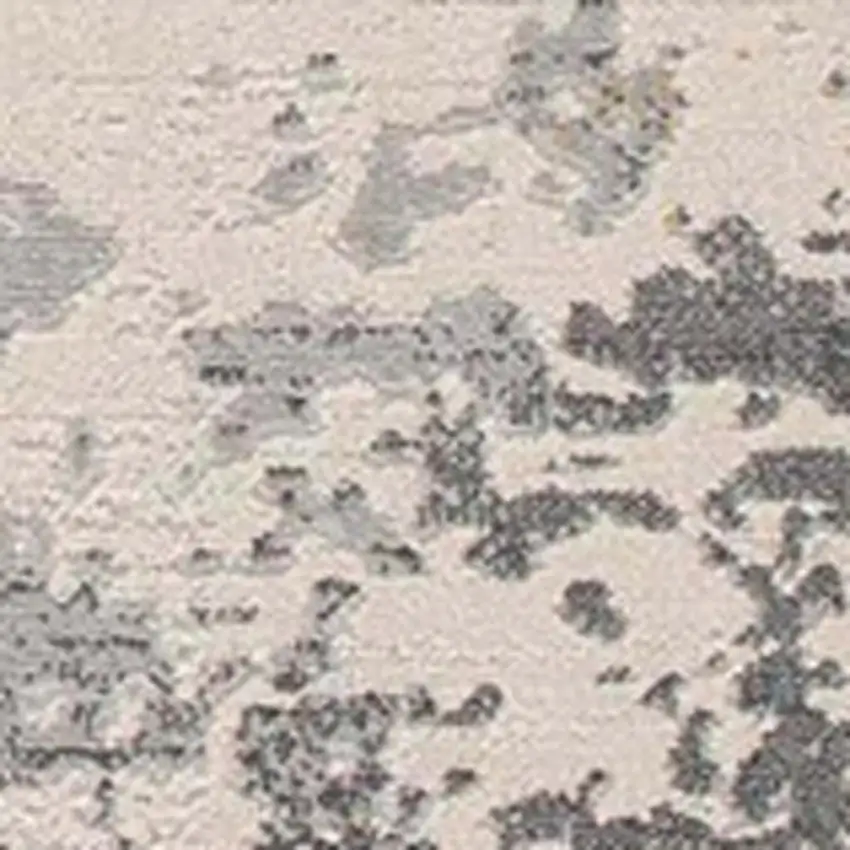 8' Gold Abstract Dhurrie Runner Rug Photo 4