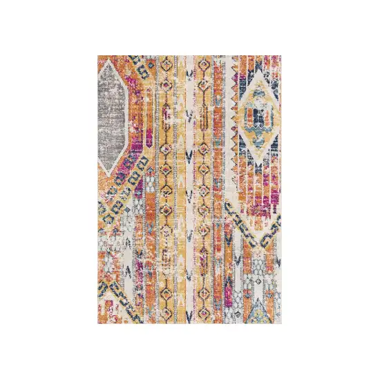 Gold and Ivory Southwestern Area Rug Photo 2