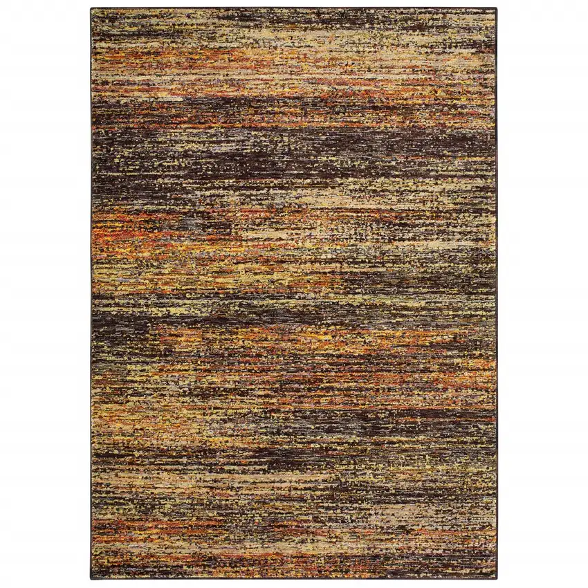 3'X5' Gold And Slate Abstract  Area Rug Photo 3