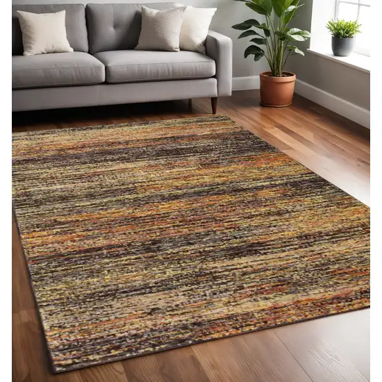 Gold And Slate Abstract Area Rug Photo 1