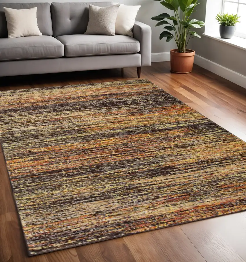 Gold And Slate Abstract Area Rug Photo 1