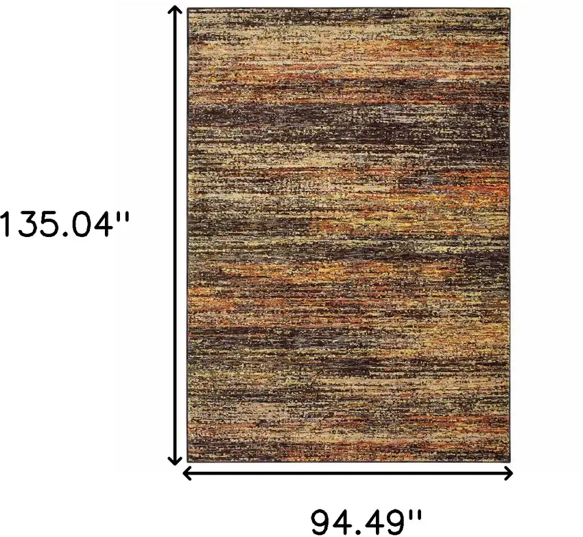 Gold and Slate Abstract Area Rug Photo 6