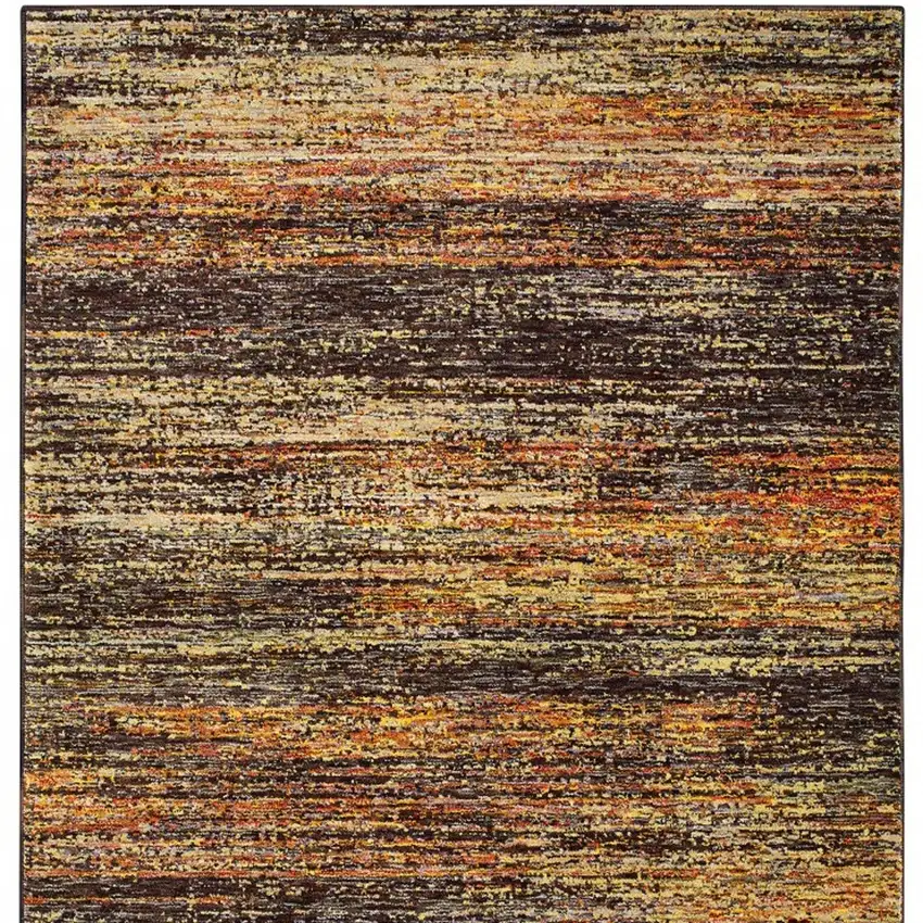 Gold and Slate Abstract Indoor Area Rug Photo 5