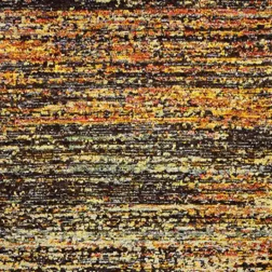 2' X 8' Gold And Slate Abstract Runner Rug Photo 5