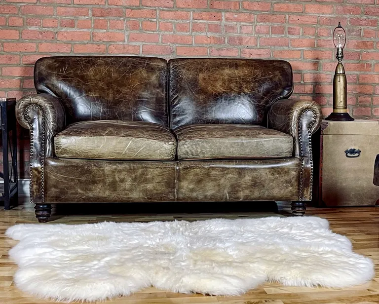 Golden Natural Sheepskin Area Rug Photo 3