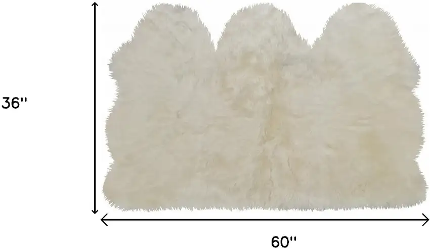 Golden Natural Sheepskin Area Rug Photo 6