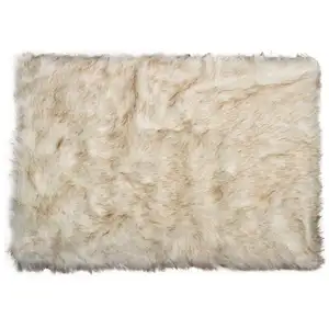 Photo of Gradient Brown Faux Sheepskin Area Rug