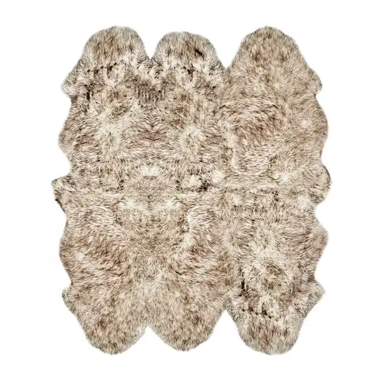 Gradient Chocolate Sheepskin Area Rug Photo 1