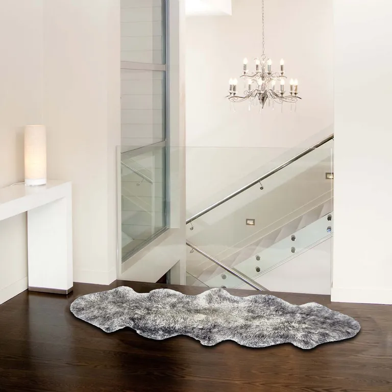 Gradient Gray Double Sheepskin - Area Rug Photo 3