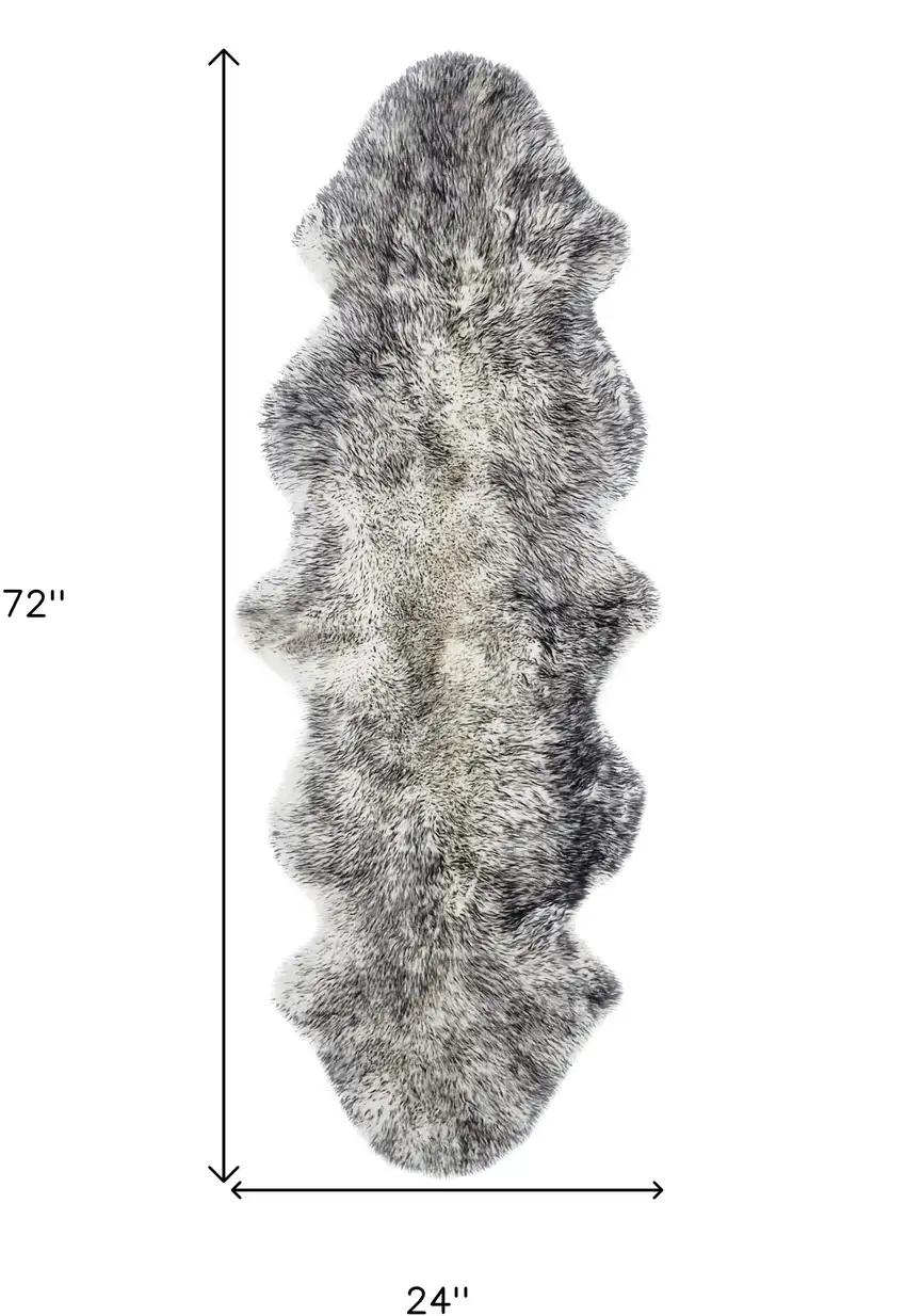 Gradient Grey Animal Print Area Rug Photo 7