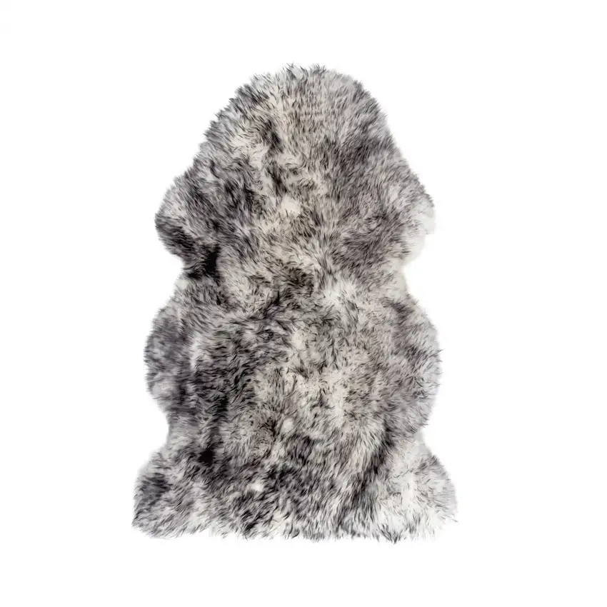 Gradient Gray Single Sheepskin - Area Rug Photo 1