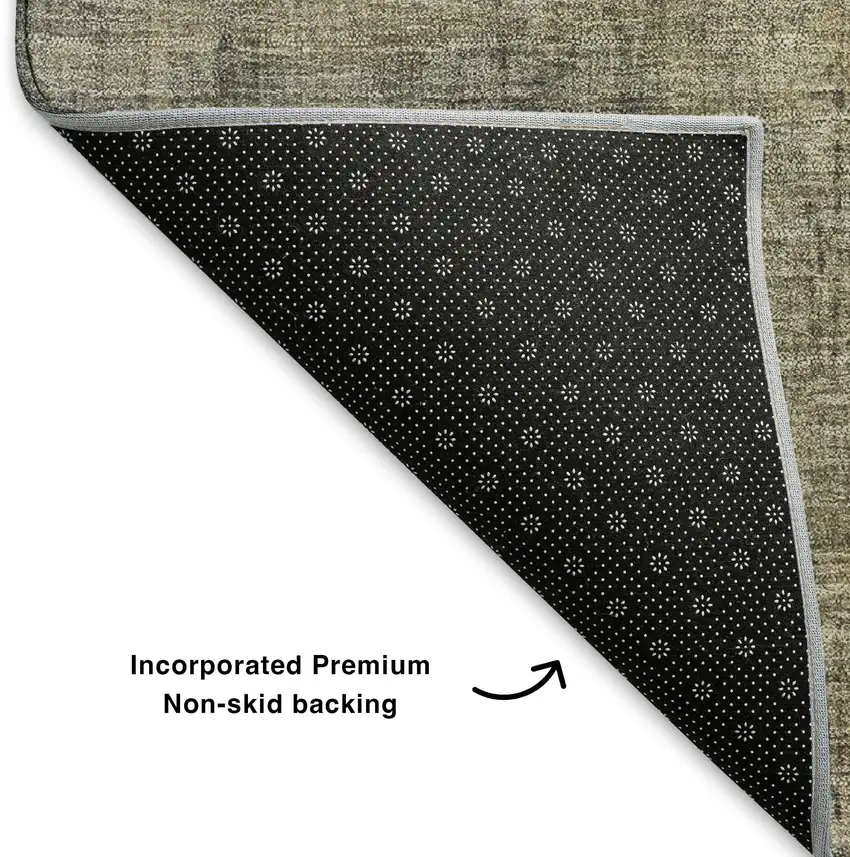 Granite Gray And Gold Abstract Washable Area Rug With UV Protection Photo 4