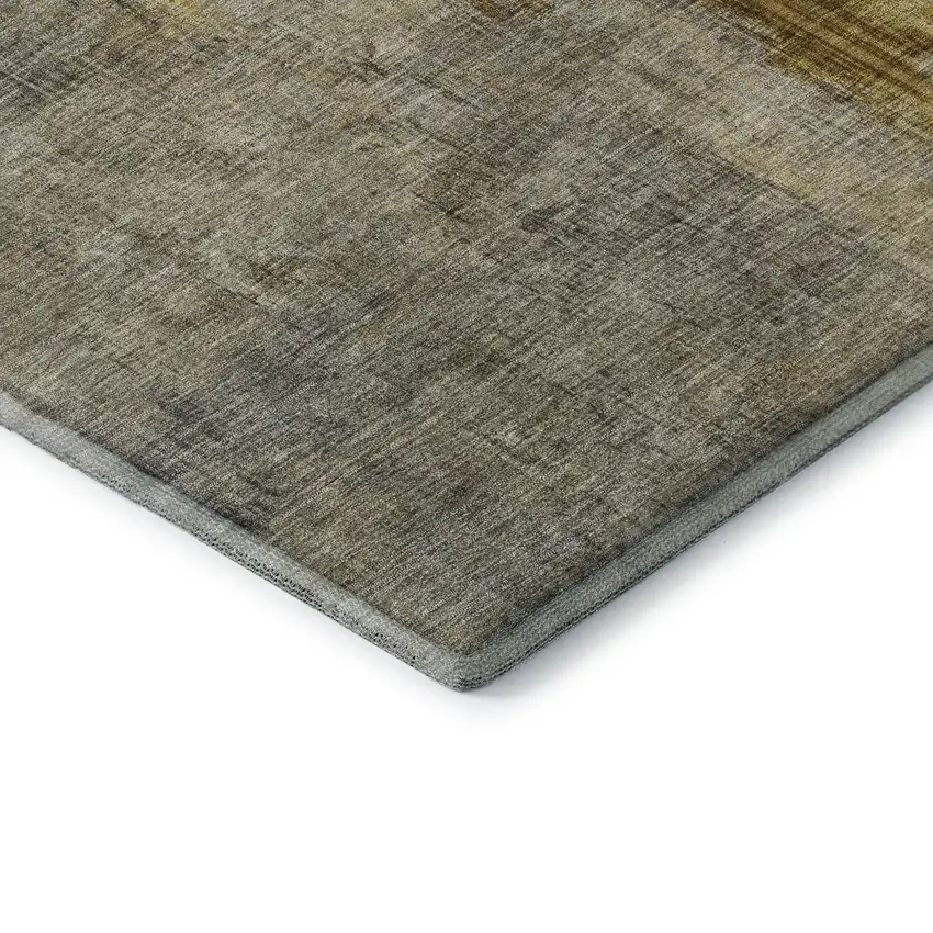 Granite Gray And Gold Abstract Washable Area Rug With UV Protection Photo 5