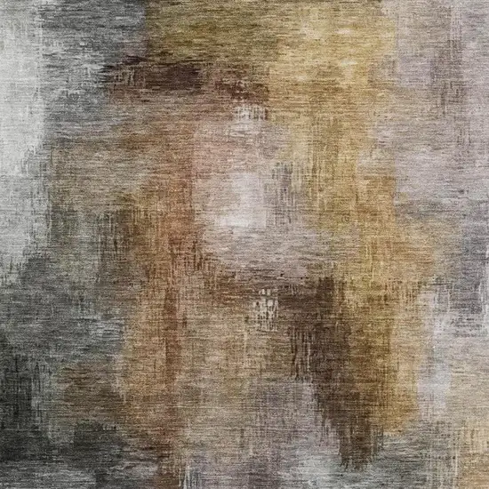 Granite Gray And Gray Abstract Washable Indoor Outdoor Area Rug Photo 3