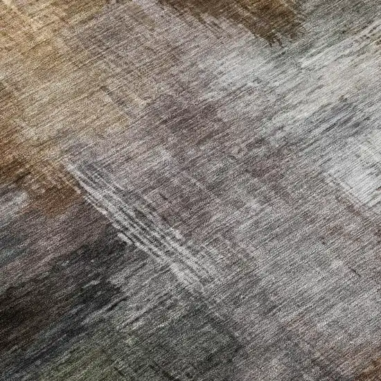 Granite Gray And Gray Abstract Washable Indoor Outdoor Area Rug Photo 6