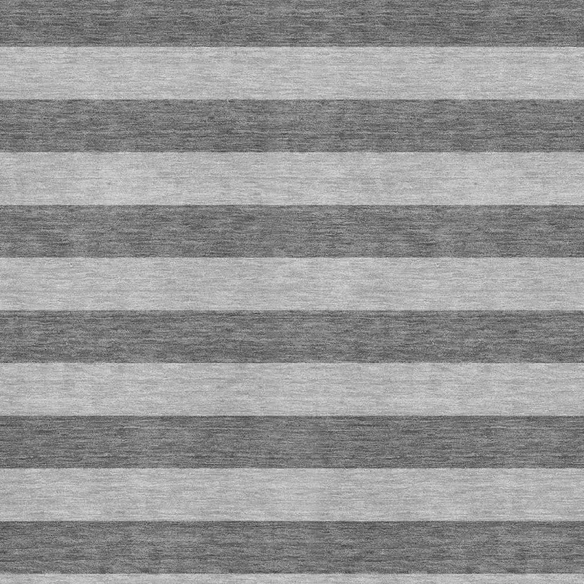 Granite Gray And Ivory Striped Washable Area Rug With UV Protection Photo 3