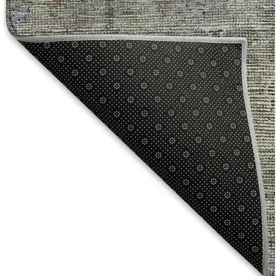 Granite Gray And Silver Southwestern Washable Area Rug With UV Protection Photo 7