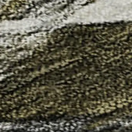 Granite Gray Beige And Gold Abstract Washable Area Rug With UV Protection Photo 2