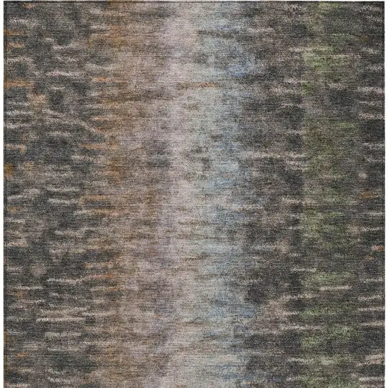 Granite Gray Brown And Gray Abstract Washable Indoor Outdoor Area Rug Photo 4