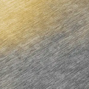 Photo of Granite Gray Gold And Gray Abstract Washable Indoor Outdoor Area Rug