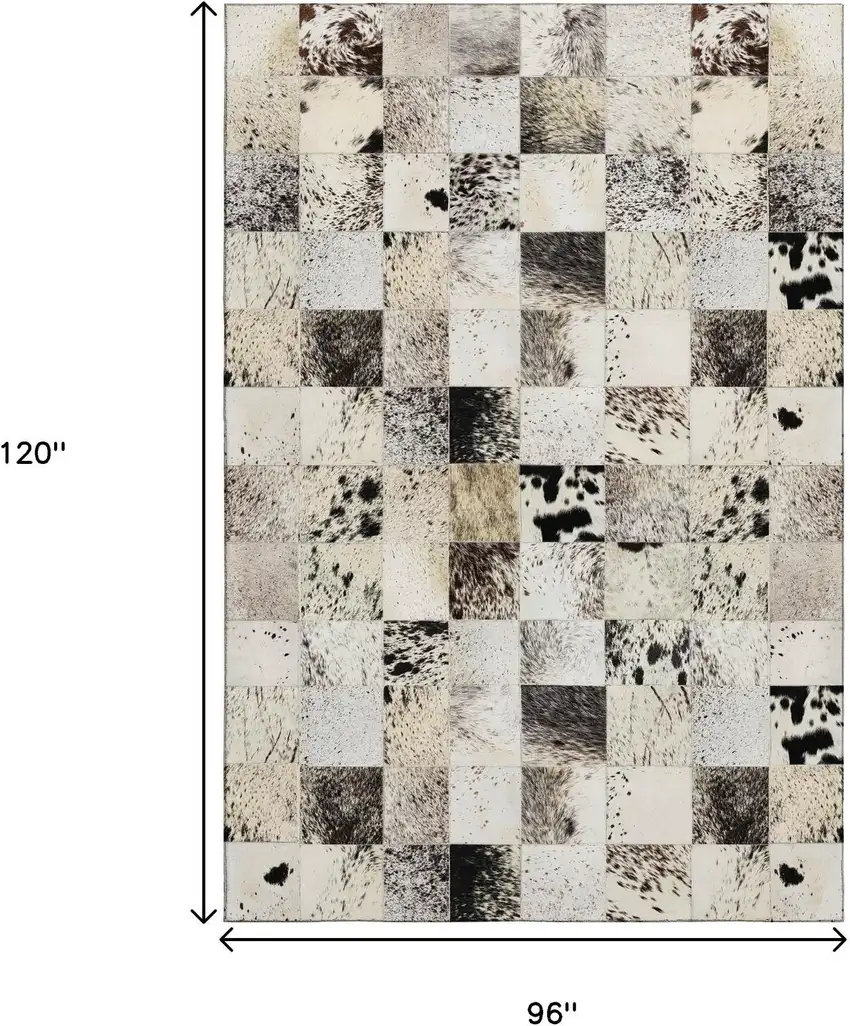 Granite Gray Ivory And Black Patchwork Washable Area Rug With UV Protection Photo 3