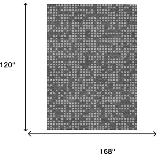 Graphite And Gray Abstract Washable Indoor Outdoor Area Rug Photo 5