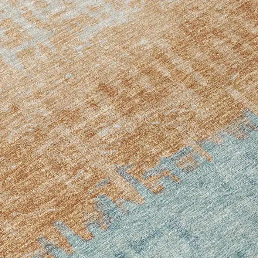 Graphite And Gray Striped Washable Indoor Outdoor Area Rug Photo 4