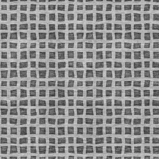 Graphite And Silver Geometric Washable Area Rug With UV Protection Photo 3