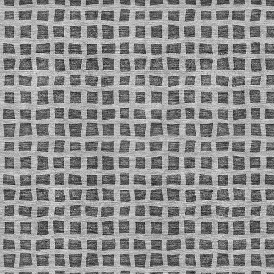 Graphite And Silver Geometric Washable Area Rug With UV Protection Photo 3