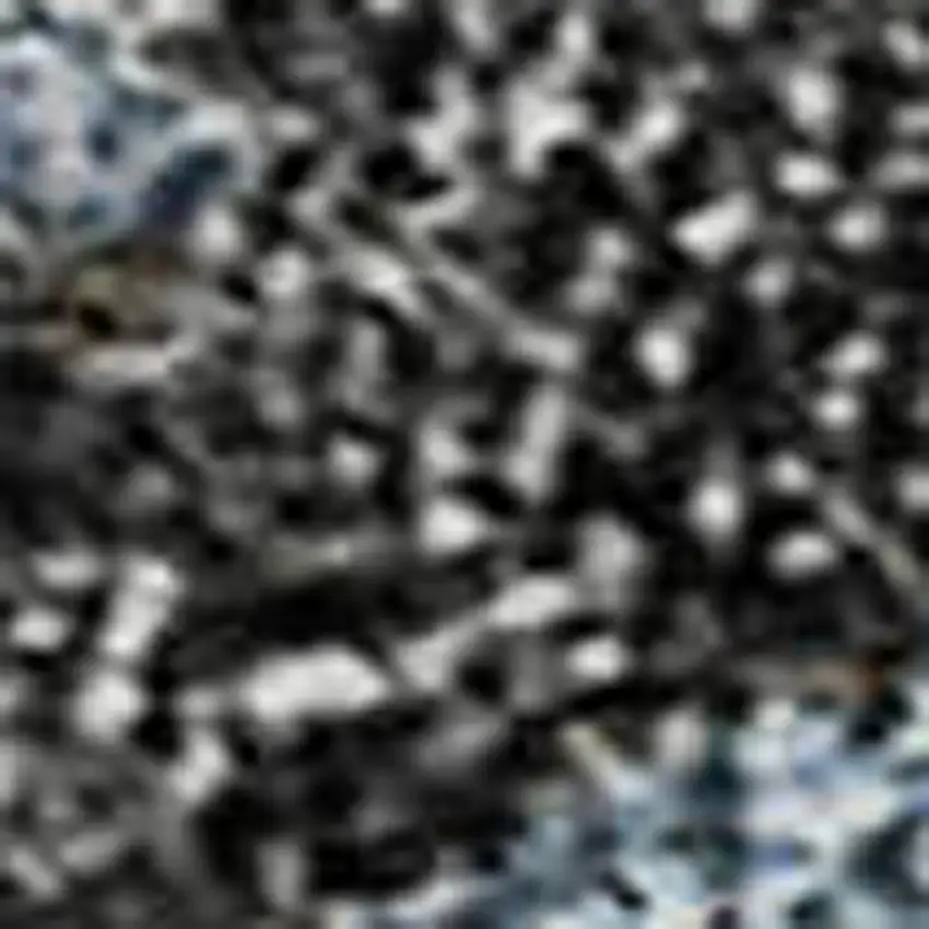 Graphite Blue And Copper Abstract Washable Area Rug With UV Protection Photo 3