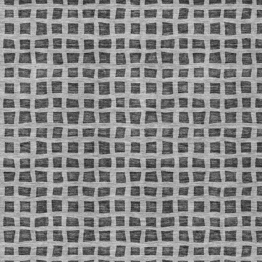 Graphite Gray And Silver Geometric Washable Indoor Outdoor Area Rug Photo 5