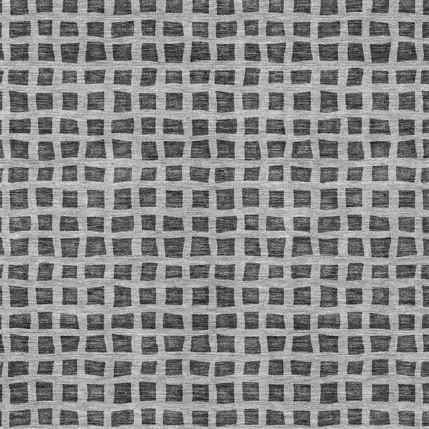 Graphite Gray And Silver Geometric Washable Indoor Outdoor Area Rug Photo 6