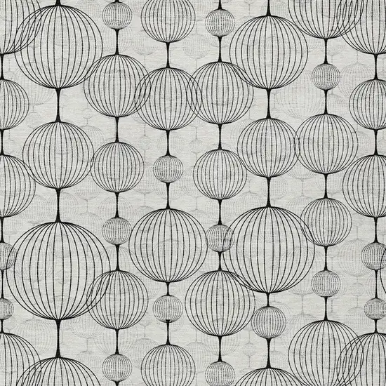 Graphite Gray And Silver Geometric Washable Indoor Outdoor Area Rug Photo 4